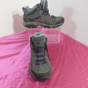 Hi-Tec Gray and Pink Hiking Boots